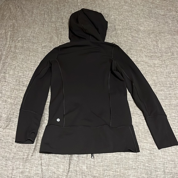 Lululemon black hooded jacket with pockets. - Picture 2 of 5